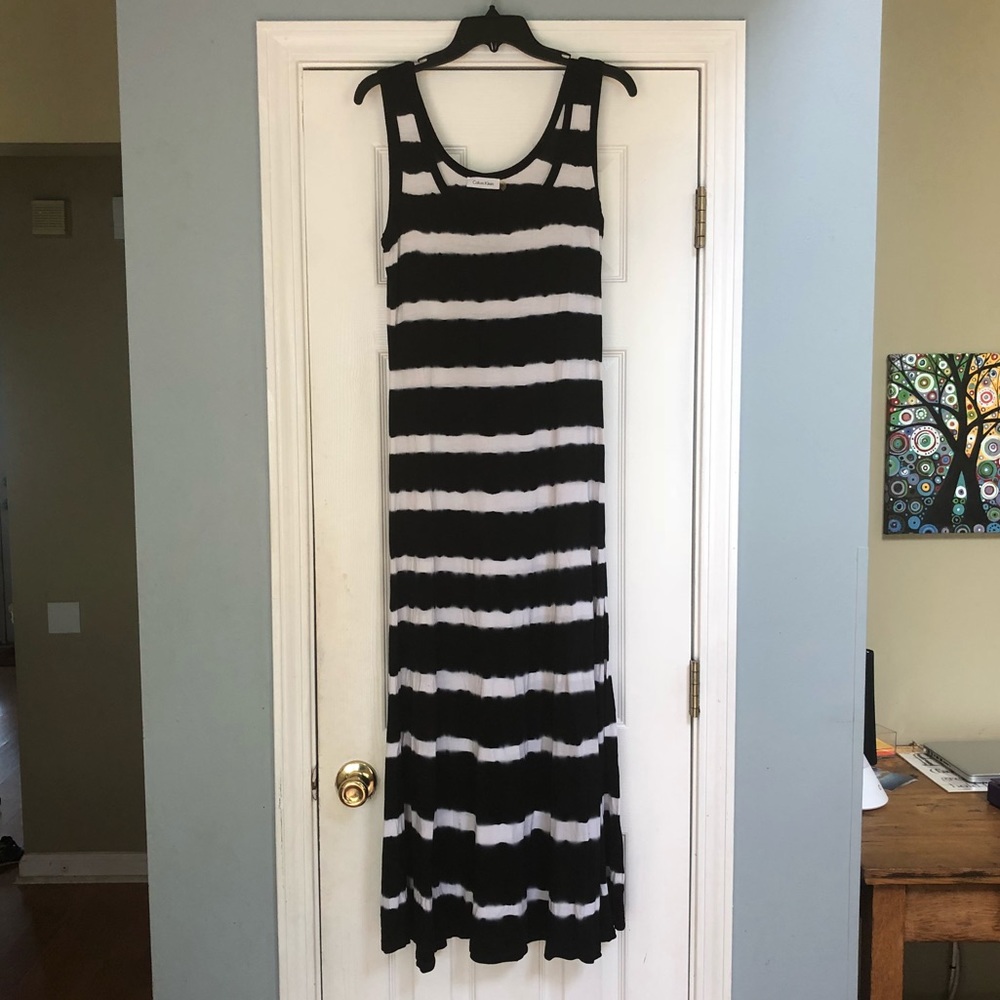 Black and White Calvin Klein Maxi Dress